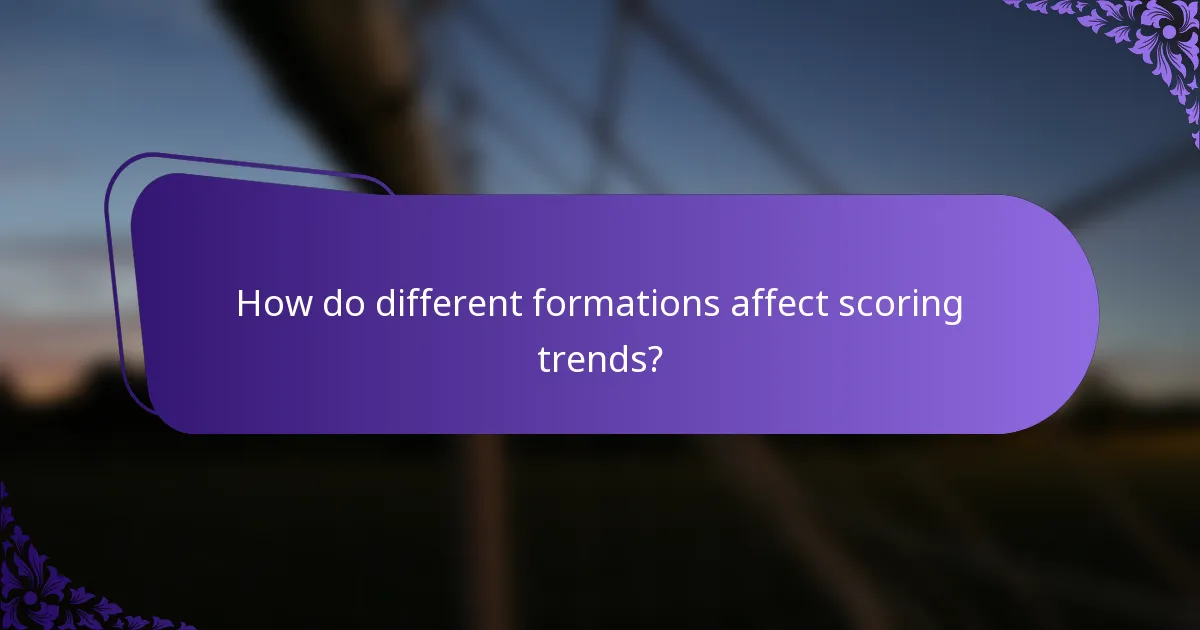 How do different formations affect scoring trends?