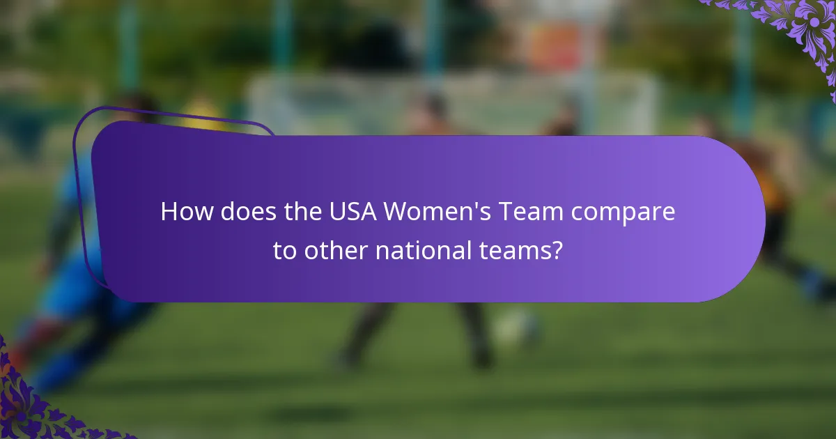 How does the USA Women's Team compare to other national teams?