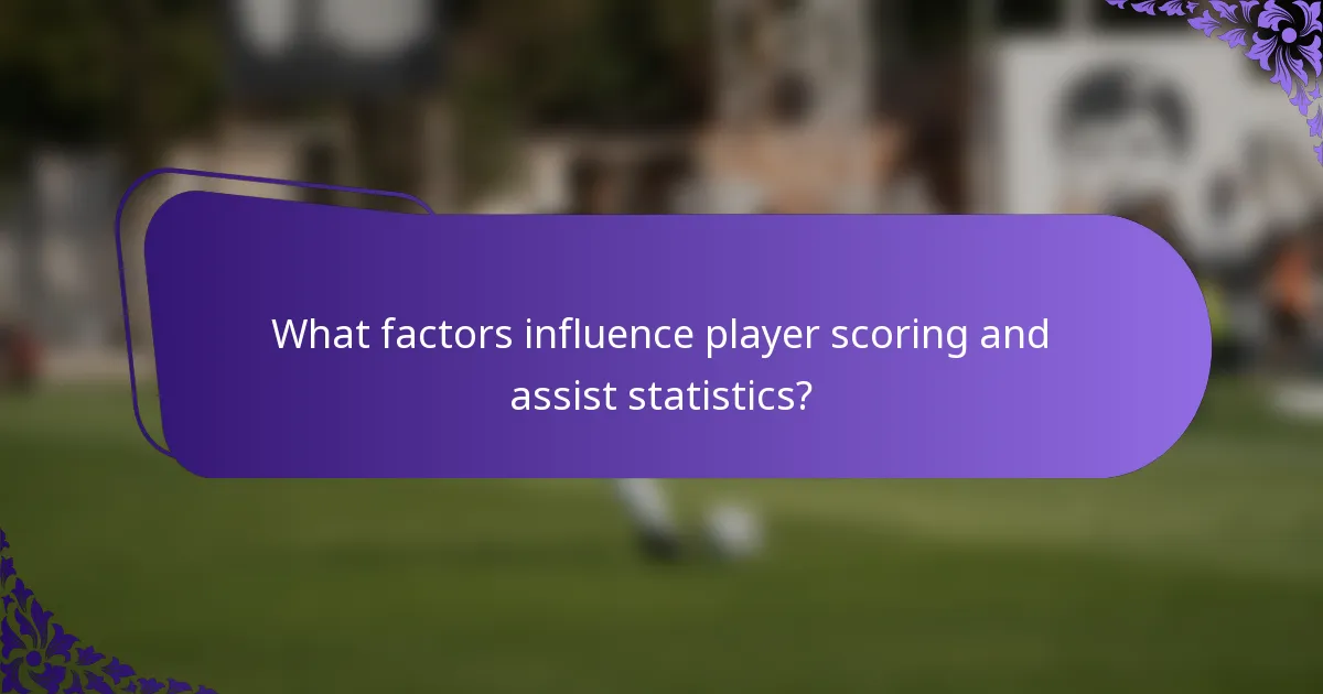 What factors influence player scoring and assist statistics?